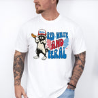 Red White And Feral Raccoon Design - 4th Of July Unisex Crewneck T-Shirt Sweatshirt Hoodie