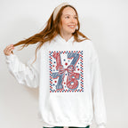 1776 Red And Blue Checkers And Stars - 4th Of July Unisex Crewneck T-Shirt Sweatshirt Hoodie