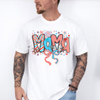 Mama Ribbons, Stars And Fireworks - 4th Of July Unisex Crewneck T-Shirt Sweatshirt Hoodie