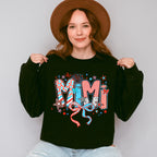 Mimi Ribbons, Stars And Fireworks - 4th Of July Unisex Crewneck T-Shirt Sweatshirt Hoodie