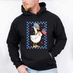 Boy Goose Hot Dog Blue Design - 4th Of July Unisex Crewneck T-Shirt Sweatshirt Hoodie