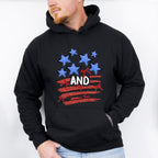 Stars And Stripes Red & Blue - 4th Of July Unisex Crewneck T-Shirt Sweatshirt Hoodie