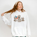 Cowboy Dog US Flag - 4th Of July Unisex Crewneck T-Shirt Sweatshirt Hoodie