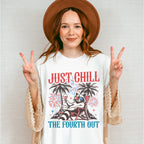 Just Chill The Fourth Out Raccoon Design - 4th Of July Unisex Crewneck T-Shirt Sweatshirt Hoodie