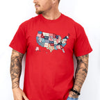 US Map Bible Quotes - 4th Of July Unisex Crewneck T-Shirt Sweatshirt Hoodie