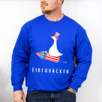 Firequacker Duck Design - 4th Of July Unisex Crewneck T-Shirt Sweatshirt Hoodie