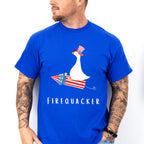 Firequacker Duck Design - 4th Of July Unisex Crewneck T-Shirt Sweatshirt Hoodie