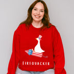 Firequacker Duck Design - 4th Of July Unisex Crewneck T-Shirt Sweatshirt Hoodie