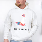Firequacker Duck Design - 4th Of July Unisex Crewneck T-Shirt Sweatshirt Hoodie