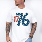 17 76 Red & Blue - 4th Of July Unisex Crewneck T-Shirt Sweatshirt Hoodie
