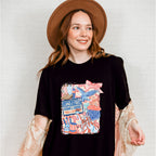 Land Of The Free Home Of The Brave Pink Design - 4th Of July Unisex Crewneck T-Shirt Sweatshirt Hoodie