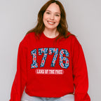 1776 Land Of The Free Camo - 4th Of July Unisex Crewneck T-Shirt Sweatshirt Hoodie