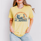 Happiness Comes In Waves Design - Surfing Theme Unisex Crewneck T-Shirt Sweatshirt Hoodie