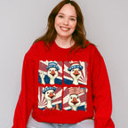 Happy Goose US Flag - 4th Of July Unisex Crewneck T-Shirt Sweatshirt Hoodie