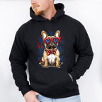 Bulldog And Fireworks - 4th Of July Unisex Crewneck T-Shirt Sweatshirt Hoodie
