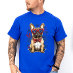 Bulldog And Fireworks - 4th Of July Unisex Crewneck T-Shirt Sweatshirt Hoodie
