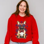 Bulldog And Fireworks - 4th Of July Unisex Crewneck T-Shirt Sweatshirt Hoodie