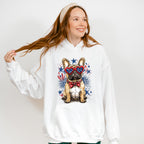 Bulldog And Fireworks - 4th Of July Unisex Crewneck T-Shirt Sweatshirt Hoodie