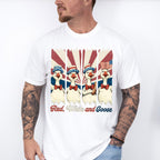 Red White And Goose US Flag - 4th Of July Unisex Crewneck T-Shirt Sweatshirt Hoodie