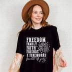 Freedom Family Faith Friends & Fireworks - 4th Of July Unisex Crewneck T-Shirt Sweatshirt Hoodie