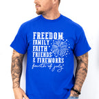 Freedom Family Faith Friends & Fireworks - 4th Of July Unisex Crewneck T-Shirt Sweatshirt Hoodie