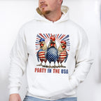 Party In The USA Roosters - 4th Of July Unisex Crewneck T-Shirt Sweatshirt Hoodie