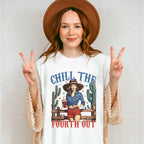 Chill The Fourth Out Girl Design - 4th Of July Unisex Crewneck T-Shirt Sweatshirt Hoodie