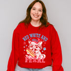 Red White And Feral Baby Raccoon - 4th Of July Unisex Crewneck T-Shirt Sweatshirt Hoodie