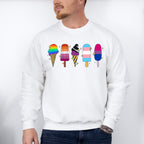 LGBT Ice Creams - Gay Unisex Crewneck T-Shirt Sweatshirt Hoodie