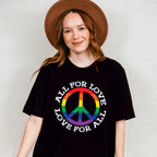 All For Love Love For All, Peace Symbol - Gay Unisex Crewneck T-Shirt Sweatshirt Hoodie
