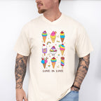 Love Is All Icecream Design - Gay Unisex Crewneck T-Shirt Sweatshirt Hoodie
