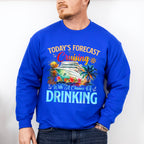 Today's Forecast Cruising With A Chance Of Drinking - Vacation Unisex Crewneck T-Shirt Sweatshirt Hoodie