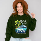 My First Cruise 2025 Palm Trees - Vacation Unisex Crewneck T-Shirt Sweatshirt Hoodie