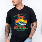 Family Cruise 2025 Making Memories, Sunset Design - Vacation Unisex Crewneck T-Shirt Sweatshirt Hoodie