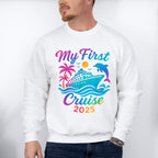My First Cruise 2025 Gradient Dolphin - Vacation Unisex Crewneck T-Shirt Sweatshirt Hoodie