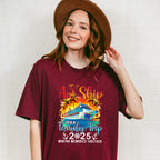 Aw Ship It's A Family Trip 2025 Sunset Design - Vacation Unisex Crewneck T-Shirt Sweatshirt Hoodie