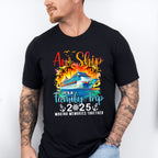 Aw Ship It's A Family Trip 2025 Sunset Design - Vacation Unisex Crewneck T-Shirt Sweatshirt Hoodie