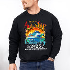 Aw Ship It's A Family Trip 2025 Sunset Design - Vacation Unisex Crewneck T-Shirt Sweatshirt Hoodie