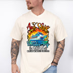 Aw Ship It's A Family Trip 2025 Sunset Design - Vacation Unisex Crewneck T-Shirt Sweatshirt Hoodie