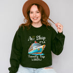 Aw Ship It's A Family Trip 2025 B&W - Vacation Unisex Crewneck T-Shirt Sweatshirt Hoodie