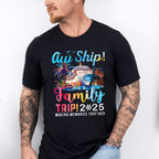 Aw Ship It's A Family Trip 2025 Gradient Text - Vacation Unisex Crewneck T-Shirt Sweatshirt Hoodie