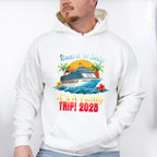 Board The Ship It's A Family Trip 2025 Yellow & Red - Vacation Unisex Crewneck T-Shirt Sweatshirt Hoodie