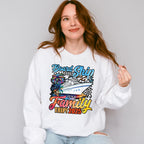 Board The Ship It's A Family Trip 2025 White Ship - Vacation Unisex Crewneck T-Shirt Sweatshirt Hoodie