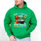 Family Cruise 2025 Red And Green Trees - Vacation Unisex Crewneck T-Shirt Sweatshirt Hoodie
