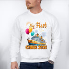 My First Cruise 2025 Balloons - Vacation Unisex Crewneck T-Shirt Sweatshirt Hoodie