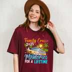 Family Cruise 2025 Trees And Sunset - Vacation Unisex Crewneck T-Shirt Sweatshirt Hoodie