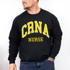 Yellow CRNA Nurse Design - CRNA Unisex Crewneck T-Shirt Sweatshirt Hoodie