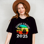 Family Cruise 2025 Circular Colorful Design - Vacation Unisex Crewneck T-Shirt Sweatshirt Hoodie
