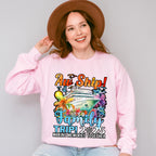 Aw Ship It's A Family Trip 2025 Colorful Trees - Vacation Unisex Crewneck T-Shirt Sweatshirt Hoodie