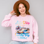 Aw Ship It's A Family Trip Fireworks Design - Vacation Unisex Crewneck T-Shirt Sweatshirt Hoodie